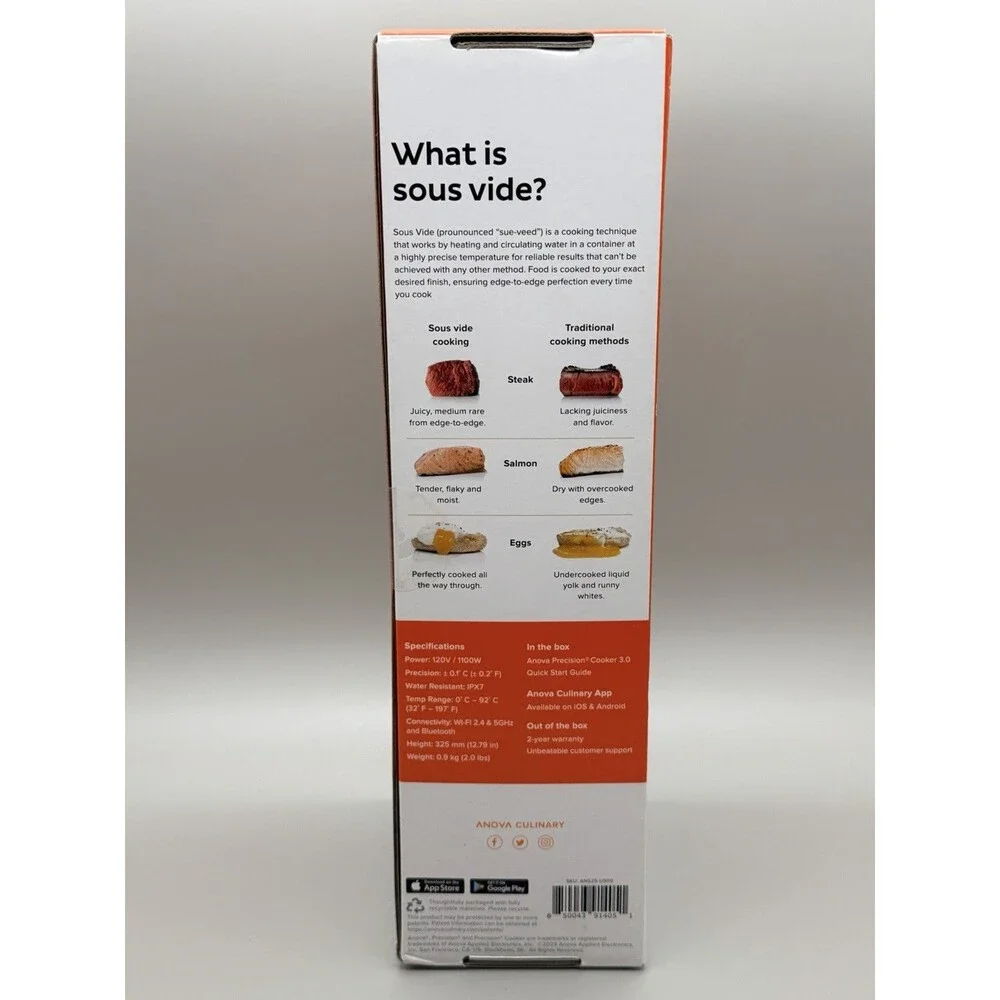 Anova Culinary Sous Vide Bundle Lot Precision Cooker 3.0 & Vacuum Sealer SEALED